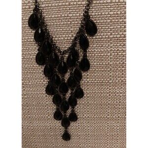 Jewelry Lot Black Goth Art Deco Bib Coventry Cameo Crazy Horse Necklaces Earring